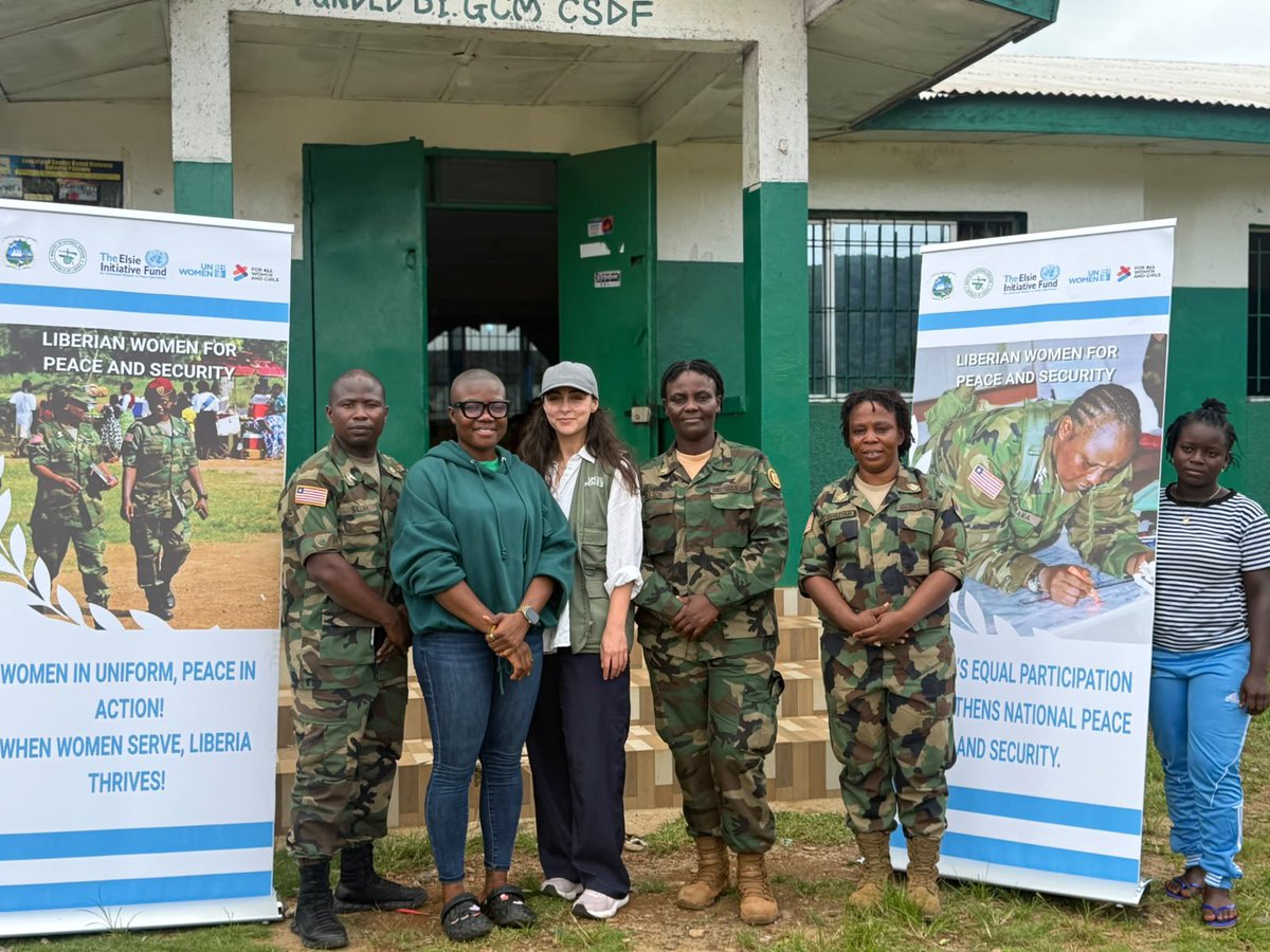 unwomenliberia's tweet photo. Efforts to boost the number of women serving in the AFL are intensifying across Liberia. With support from UN Women through the @ElsieFund, MOD/AFL is taking a nationwide outreach campaign to all 15 counties to challenge stereotypes, promote military and peacekeeping careers for women, and strengthen community support for women in the security sector.
So far: Bomi, Grand Cape Mount, Gbarpolu, Bong, Lofa & Nimba. 🇱🇷
#WomenPeaceSecurity #ForAllWomenandGirls