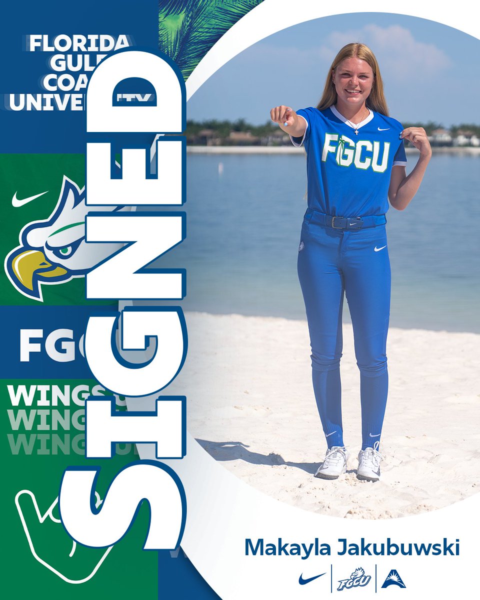 FGCU_Softball's tweet photo. 𝐬𝐢𝐠𝐧𝐞𝐝 ✍️

welcome to FGCU, Makayla!

#SOAR // #Team24 // #WingsUp https://t.co/aLlWrexS3n