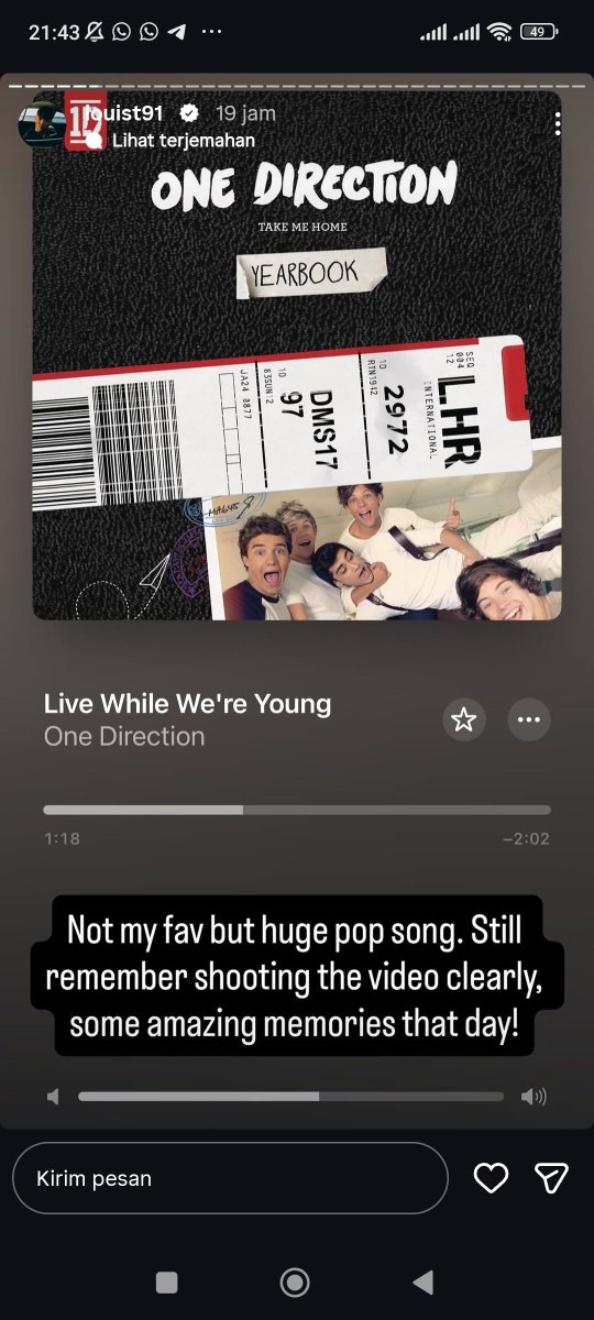 moccachino000's tweet photo. Thank you Louis for celebrating this anniversary together, aaaaaaand thank you for uploading my 1D favorite song 🫶

#16YearsOfOneDirection
#16YearsOf1D https://t.co/czpmQJi7c5