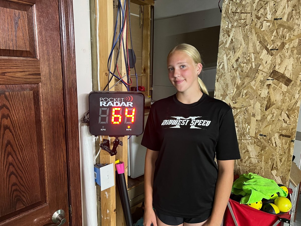 ChloeGrams5's tweet photo. Hit a new pitching PR in this weeks lesson hitting 64 mph. Are team also finished top 10 in the Alliance Fastpitch Championship Series against some of the best competition in the country. https://t.co/rSL55xoHeS