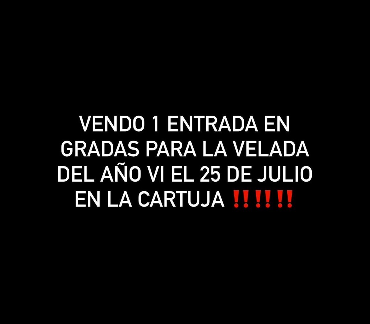 Juuliadltc's tweet photo. La vendo al precio de lo que me costó porque no puedo ir por motivos laborales #veladadelaño #veladadelañoVI #entrada #veladaibai https://t.co/v2FqB6AHAd