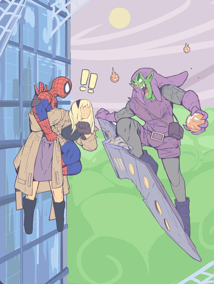 7_Passes's tweet photo. Spider-Man and Green Goblin -- Marvel https://t.co/b5LbNmqrel