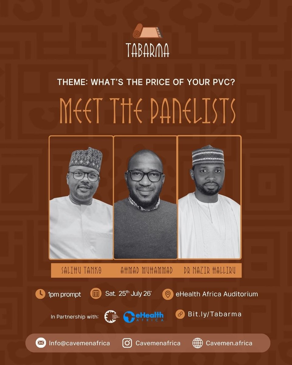 dawisu's tweet photo. Honoured to be part of this important conversation hosted by @Cavemenafrica. Looking forward to engaging with fellow panelists on the value of our civic responsibility and the future we want to build together. It's tomorrow at 1pm, register below:
https://t.co/OwaZXIZ5q1 https://t.co/kfiQGg9T8Y
