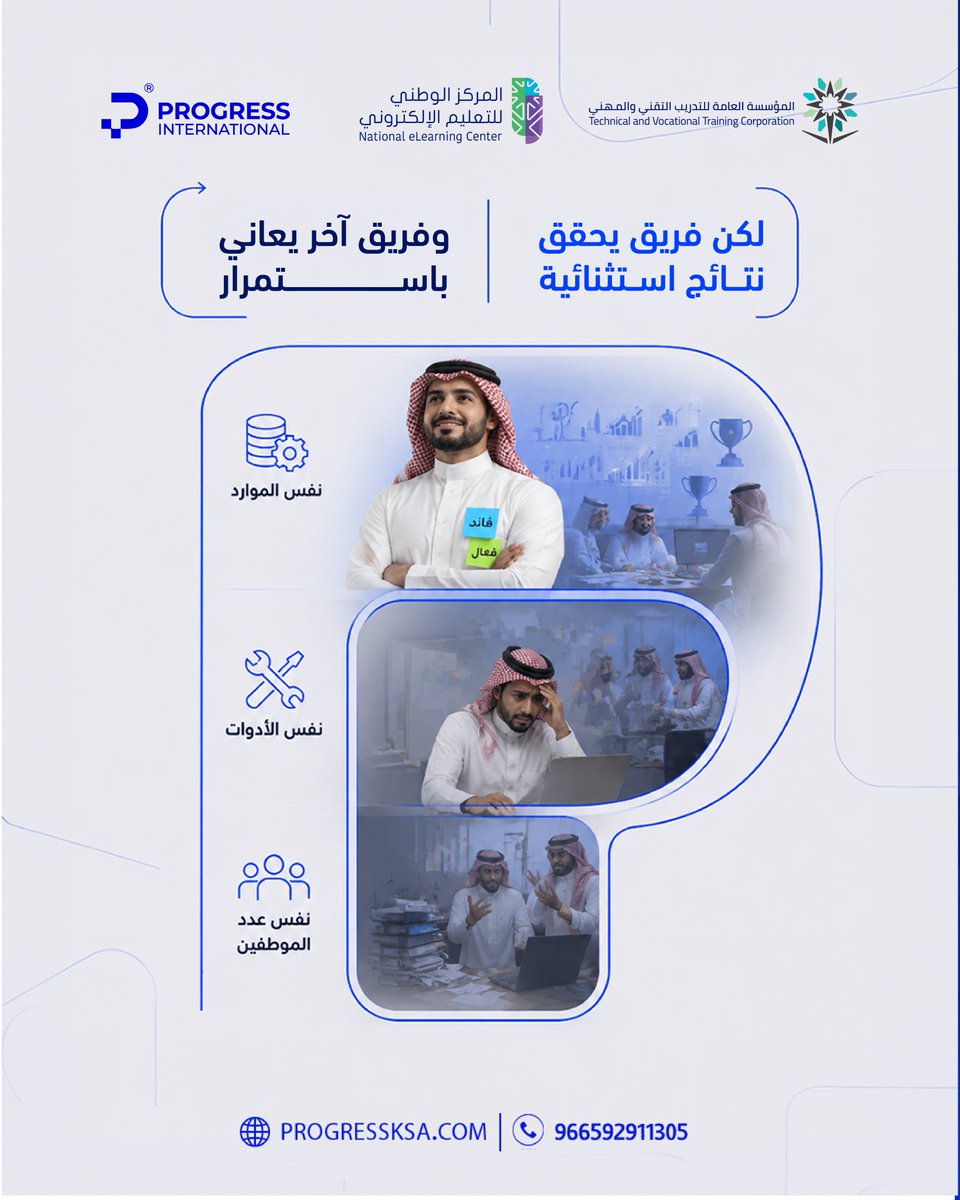 Progress2050's tweet photo. في كثير من الأحيان المشكلة ليست في الفريق، وليست في الموارد، وليست حتى في الخبرات.

الفرق الحقيقي غالباً يبدأ من أسلوب القيادة، لأن القائد المؤثر لا يدير الأشخاص فقط...

بل يخرج أفضل ما لديهم👌 https://t.co/QcEj2nJjVd