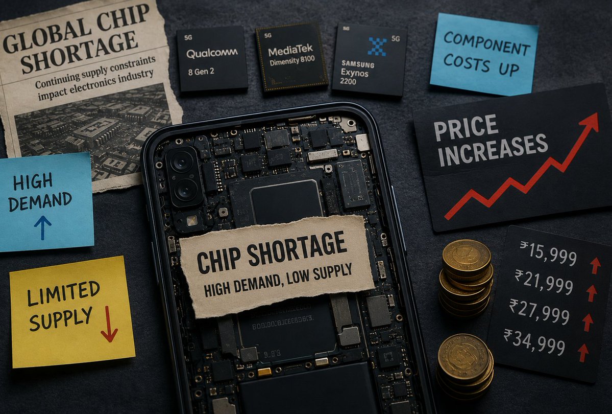 GSPThoughts's tweet photo. Real question:

Why are we seeing more ₹20K-₹25K phones and even a few ₹30K+ models being sold with older chipset platforms?. Many of these smartphones were launched at reasonable prices. This is after price increase.

I know DRAM/NAND prices have risen, component costs are up, supply constraints are real, and proven chipsets help reduce development costs. No denying that.

But does that fully explain today's pricing?

I get paying more for better cameras, build quality, displays, IP ratings, and longer software support. But the chipset is still the heart of the phone.

So is it worth paying a premium when the silicon is based on the same platform found in much cheaper devices?

Of course, there are exceptions. Some brands still offer value. But the trend makes me curious.

For enthusiasts, comparing specs is easy. But what about the average buyer who walks into a retail store, trusts the salesperson, and assumes a higher price means a significantly better phone?

Am I missing something, or has the value equation for mid-range phones quietly changed?

What's your take?

#Smartphones #TechTwitter #Android #TechDiscussion #Silicon #MediaTek