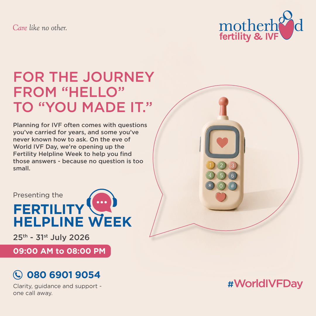 MotherhoodIVF's tweet photo. Some of the biggest decisions begin with the smallest questions.
This #WorldIVFDay, connect with our fertility experts during Fertility Helpline Week for trusted, personalised guidance.
No pressure. Just answers.
#YouMadeIt #MotherhoodFertilityAndIVF https://t.co/xKGLE5COVx