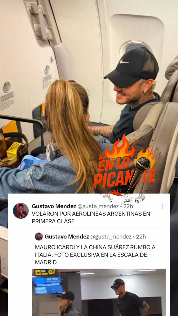Enlopicante_'s tweet photo. Que cambiada esta la primera clase de los aviones en Aerolíneas Argentina ?!
#MauroIcardi #ChinaSuarez https://t.co/lYmiMPJG6w