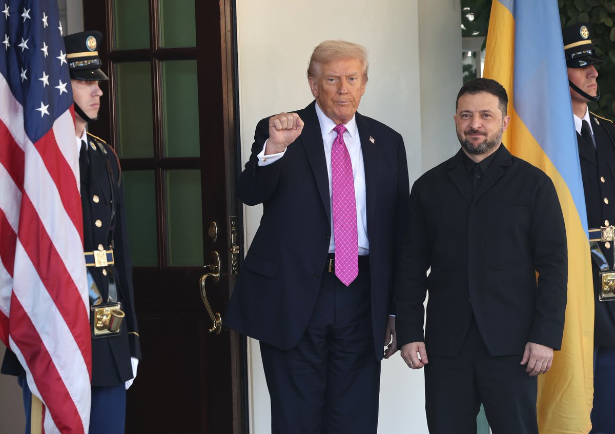 FoxNews's tweet photo. NEW: President Trump is set to host Ukrainian President Volodymyr Zelenskyy at the White House on Tuesday.

The meeting comes as Russia's war in Ukraine, which began with Moscow's full-scale invasion in February 2022, grinds into its fifth year with no end in sight.

Just this week, Ukraine launched one of its largest drone attacks of the war, striking an oil depot and logistics facilities deep inside Russia, according to Ukrainian and Russian officials.