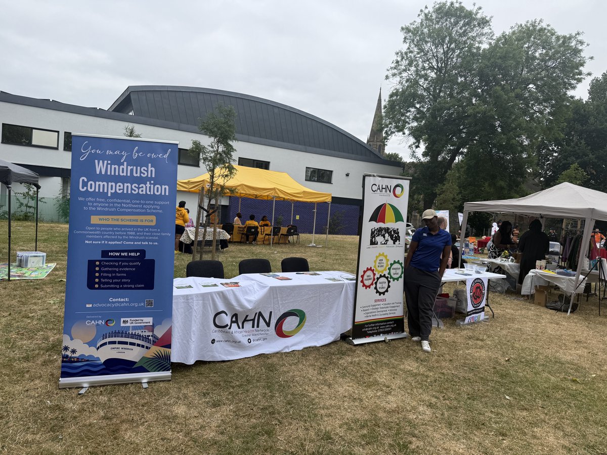cahn_uk's tweet photo. Our colleagues were in Moss Side today at the Moss Side Together Festival, out in Broadfield Park speaking with our people.

A free community day of music, food, sports and a youth talent show, and a chance for us to be present with the Black community we serve. We spoke with families, young people and elders about the things that matter most to them.

Health starts with trust, and trust is built face to face, in spaces like this one. Being visible in our communities will always be central to the work we do.

Thank you to everyone who stopped by our stand.

@MiriamEjim