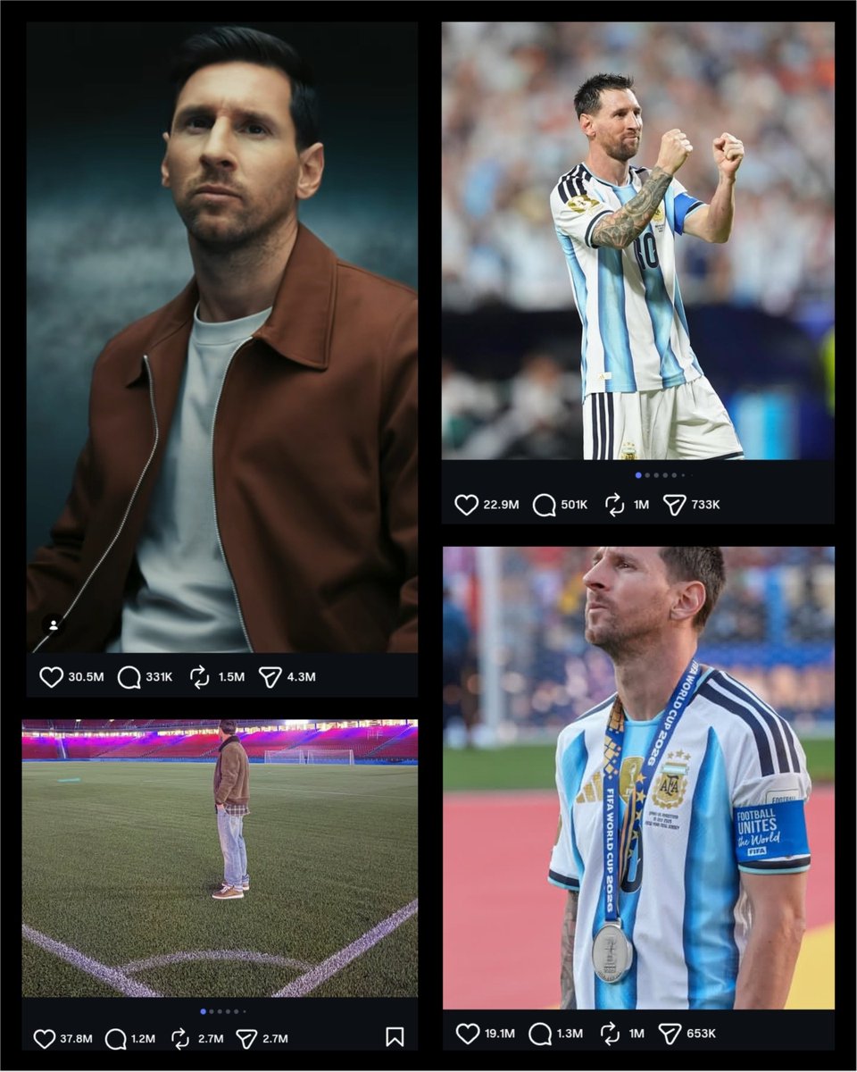 JJKHypeFeed's tweet photo. #JUNGKOOK becomes the FIRST &amp; ONLY PERSON in the WORLD to have 7 posts over 1 Million re-posts on Instagram!🔥

#1 #JUNGKOOK — 7 posts 👑🔥
#2 Messi — 4 posts
#3 Ronaldo — 3 posts https://t.co/rLByxFfPWC
