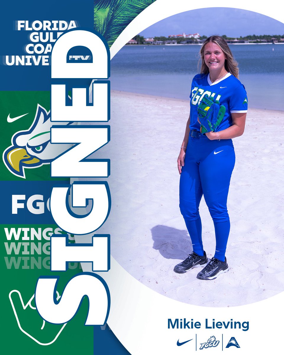 FGCU_Softball's tweet photo. 𝐬𝐢𝐠𝐧𝐞𝐝 ✍️

welcome to FGCU, Mikie!

#SOAR // #Team24 // #WingsUp https://t.co/9F7tPxaSpx
