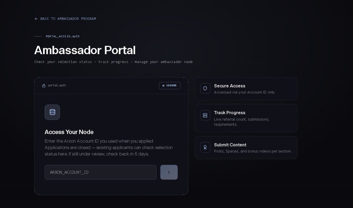 arxoninfra's tweet photo. Arxon $100,000 Ambassador Program Update 📢

The selections for the Arxon Ambassador Program are completed, and results are live in your portal now. Head over and check your status.

To everyone who applied: Thank you. 
The response was incredible, and it made this a genuinely tough process. We evaluated every application against a clear set of requirements and the entities selected were the ones who met that bar.

If you weren't selected this round, it's not a reflection of your value to this community, it just means the requirements were competitive this time around. We're building Arxon for the long haul, and there will be more opportunities to get involved as the program grows.

To our new ambassadors: welcome aboard. Let's build the future of privacy in finance and governance together, together.
Check your status → [https://t.co/WG48l5KcJR]