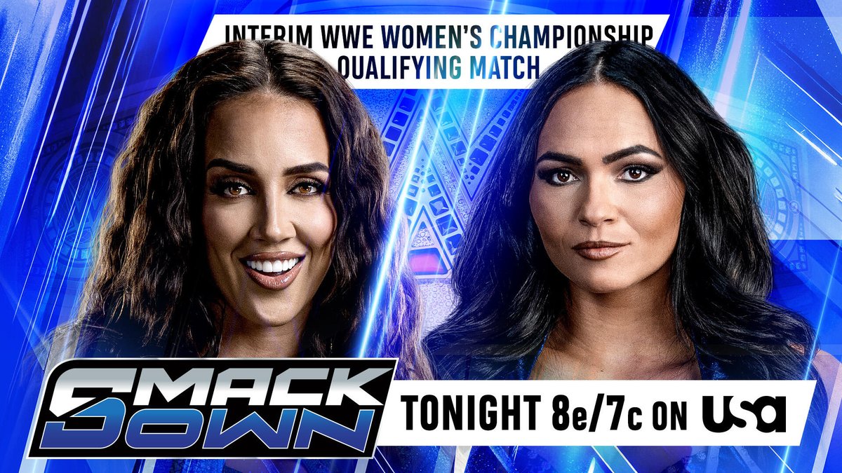 Fightful's tweet photo. Advertised for WWE SmackDown 

- Interim WWE Women’s Championship Ladder Match Qualifier: Charlotte Flair vs. Nia Jax
- Interim WWE Women’s Championship Ladder Match Qualifier: Chelsea Green vs. Kiana James
- Cody Rhodes and CM Punk to speak
- Gunther to speak https://t.co/XjDKLkenTD