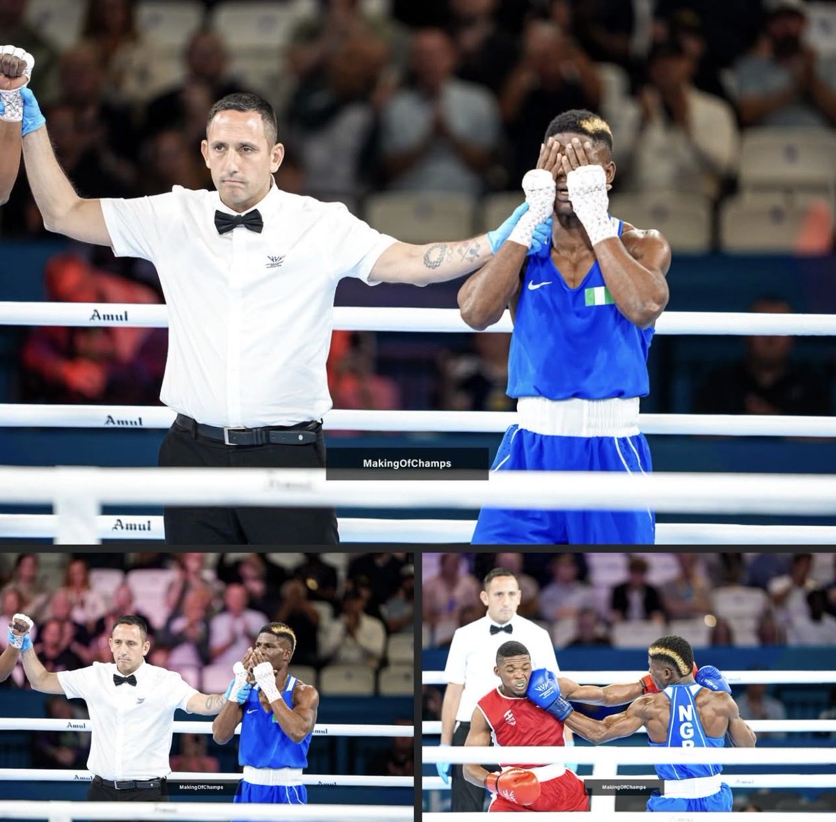 topelizbeth's tweet photo. Disappointment for Ayomide Foly Hassan 🇳🇬 in Round of 32 Boxing at #Glasgow2026.
He believed he had edged the close contest against Refiloe Thai 🇱🇸, but the judges ruled otherwise. Tough break! 💔
Onward, champion! 👊
#TeamNigeria #Boxing https://t.co/raoM7wI038