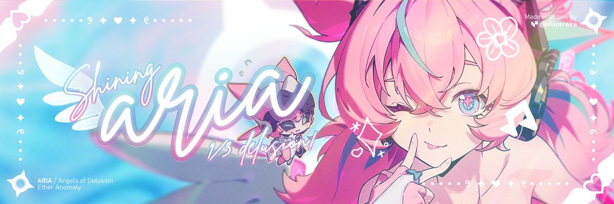 nilepereiraa's tweet photo. Shining Aria, 1/3 delusion!

Hope you all like this banner I made for Aria :> feel free to use! And good luck to those pulling for her this coming update 👀✨ https://t.co/0QhwR8U3sW