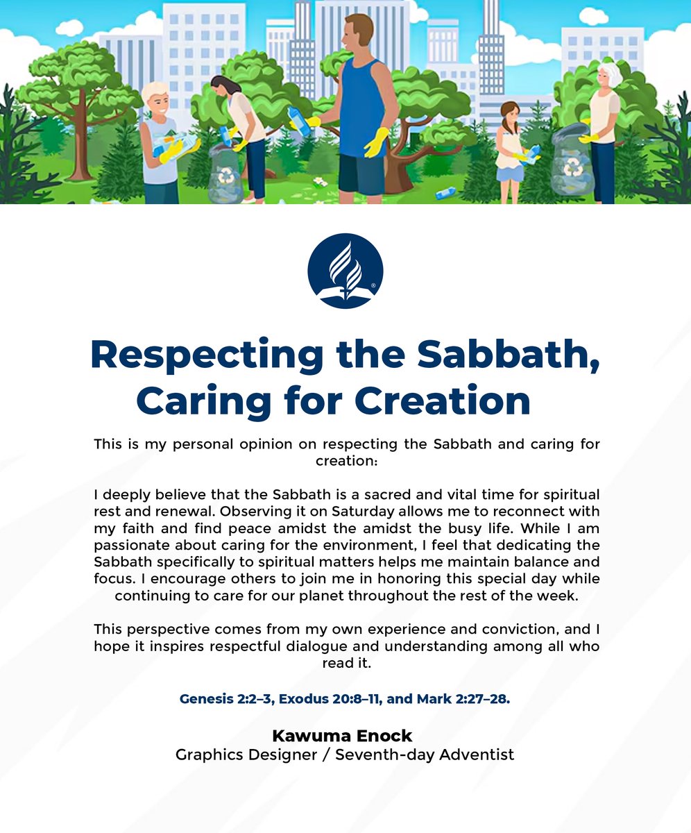 KawumaEnock's tweet photo. As Adventists, we honor the Sabbath as a sacred day of rest and worship. Our care for creation continues every other day — because faith and stewardship go hand in hand.  @MinofHealthUG #AdventistFaith #SabbathRest #EnvironmentalCare #MOHatWork | #CleaningDaysUG https://t.co/HX90Sk3E1c