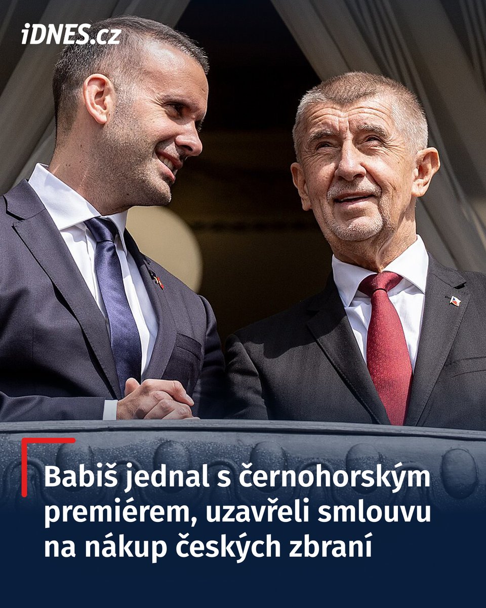 iDNEScz's tweet photo. Český předseda vlády Andrej Babiš v pátek přijal v pražské Kramářově vile premiéra Černé Hory Milojka Spajiče. Společně hovořili o začlenění Černé Hory do Evropské unie, vzájemné spolupráci nebo obraně. 

 👉 https://t.co/uBz2N6gwpS https://t.co/O7VfSiQ5Vs