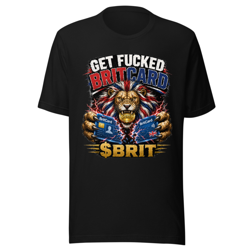 BritCardMeme's tweet photo. Straight-talking black tee that says what needs saying. Get Fucked T-Shirt — distressed, defiant, built for people who don't do digital handholding. Grab one in black, navy, or white. https://t.co/5fPvE1SzOr https://t.co/XFtwIXEHhR