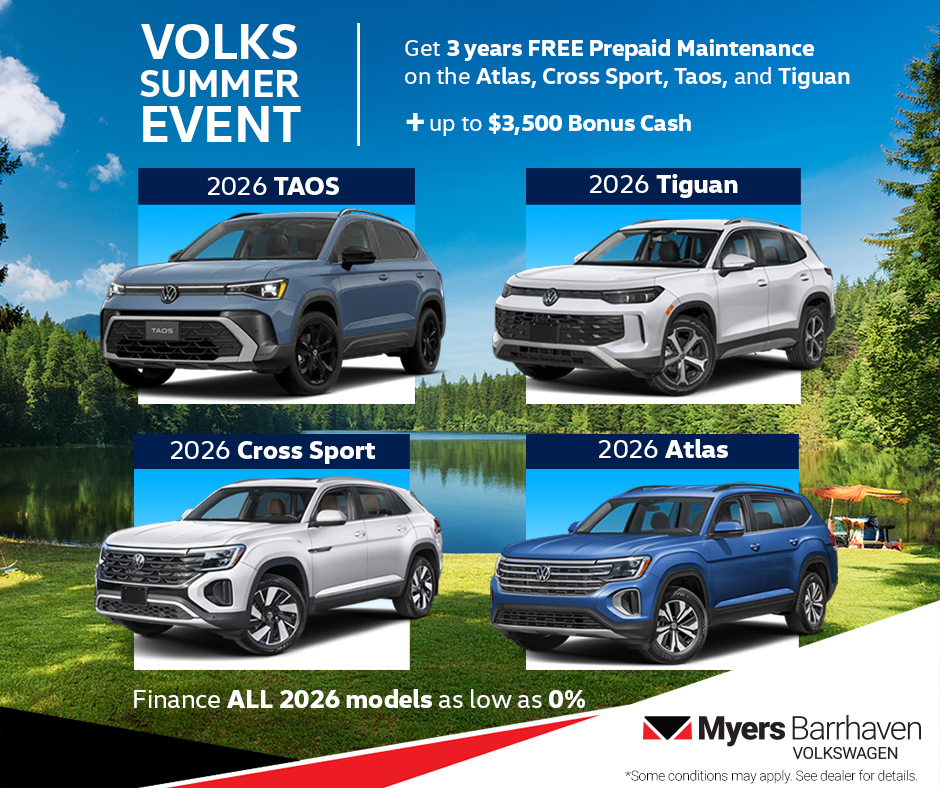 BarrhavenVW's tweet photo. VolksSummer continues 🥳

💰$3,500 Bonus Cash on the Atlas &amp; Cross Sport
💰$1,000 Bonus Cash on the Tiguan, Taos, and Jetta

Plus 3 years FREE Prepaid Maintenance on the Atlas, Cross Sport, Taos, and Tiguan 🔧

See us today 📍 4149 Strandherd Dr.

#MyersOttawa #WereFamily https://t.co/Mp2BGl0clq