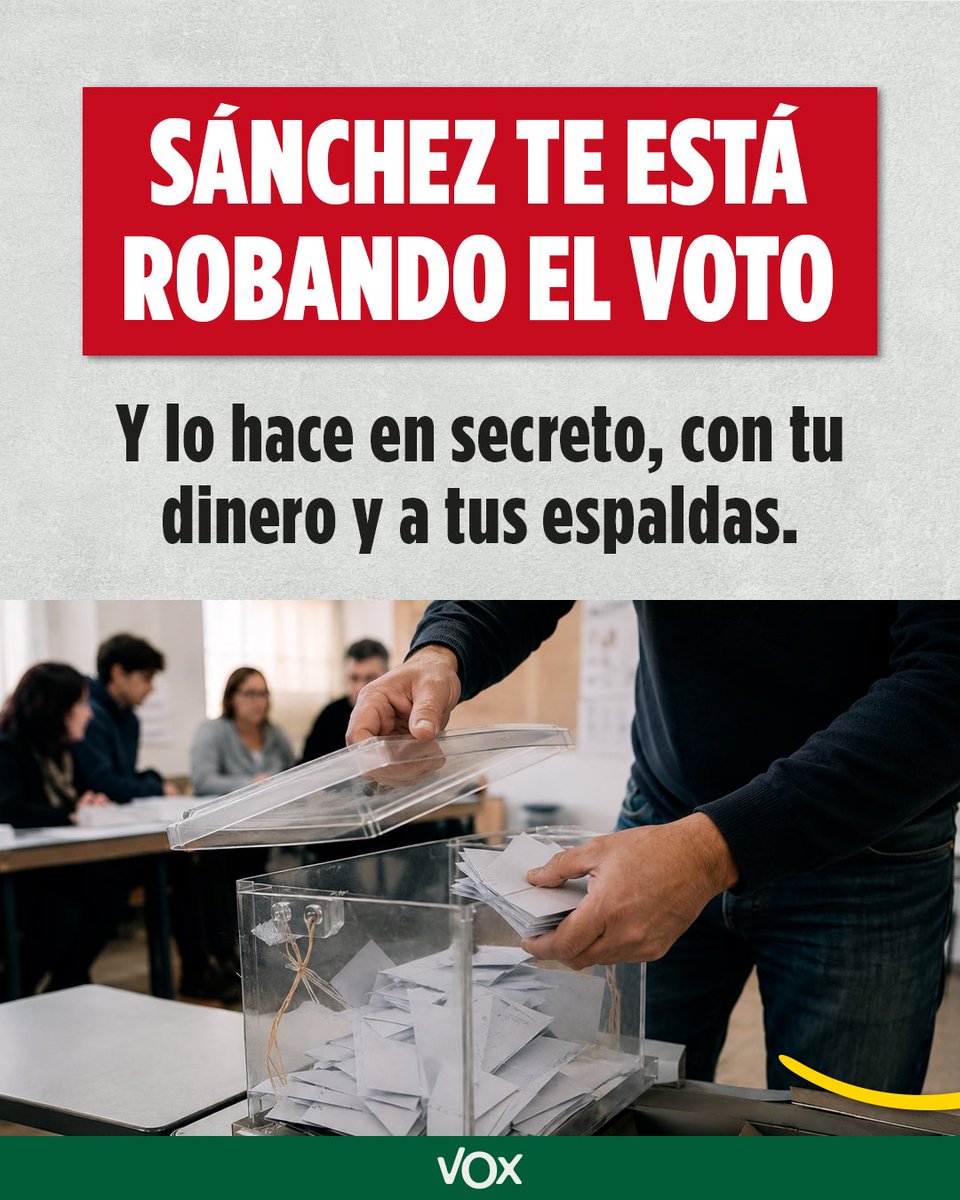 vox_es's tweet photo. VOX llegará hasta el final para defender tu voto y tener unas elecciones limpias. https://t.co/uo7y36eZDj
