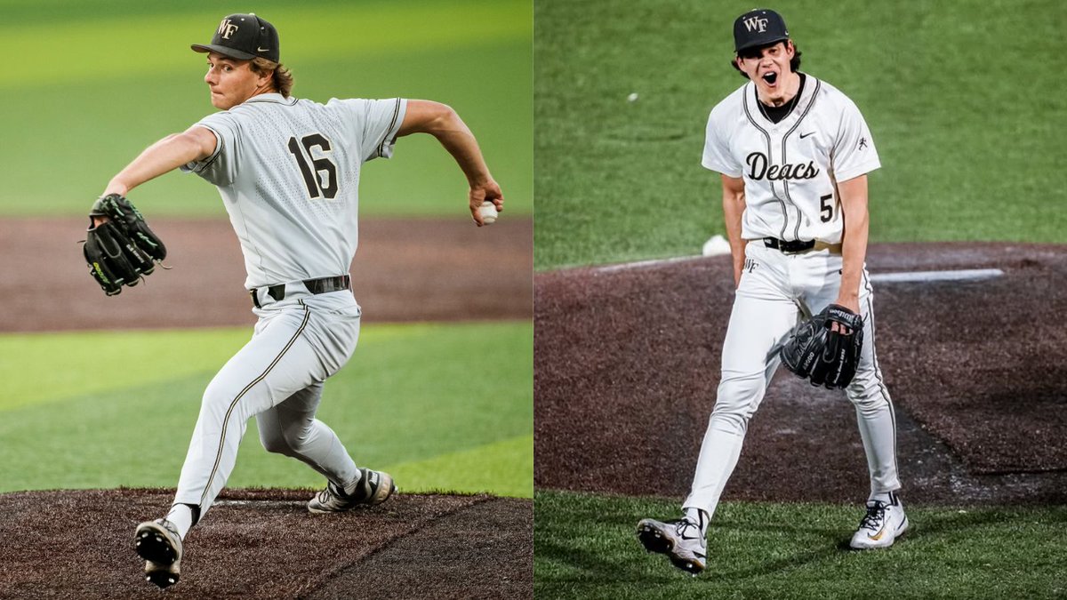 d1baseball's tweet photo. No team in the ACC missed more bats out of the bullpen than @wakebaseball, whose RP posted a 12.4 K/9, nearly a full strikeout ahead of the next-closest staff

The Pen was led by true freshmen Evan Jones and Marcelo Harsch, who combined for 53 Ks in 44 IP. @D1BaseballACC https://t.co/IF8tYrNKjN