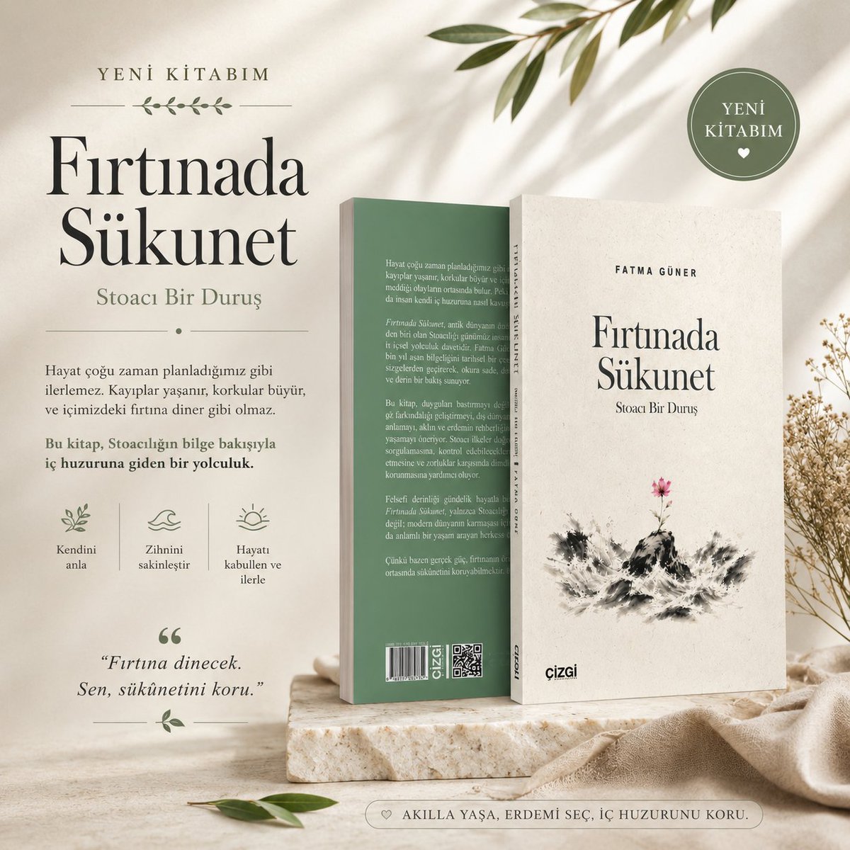 fatimaguner_'s tweet photo. Hayatın fırtınalarını durduramayız. Ama onların içinde nasıl duracağımızı öğrenebiliriz.
Bu düşünceden yola çıkarak kaleme aldığım Fırtınada Sükunet: Stoacı Bir Duruş okurlarıyla buluştu.
📚 https://t.co/OWcxHiRdqU  https://t.co/apyE5cN7A1
