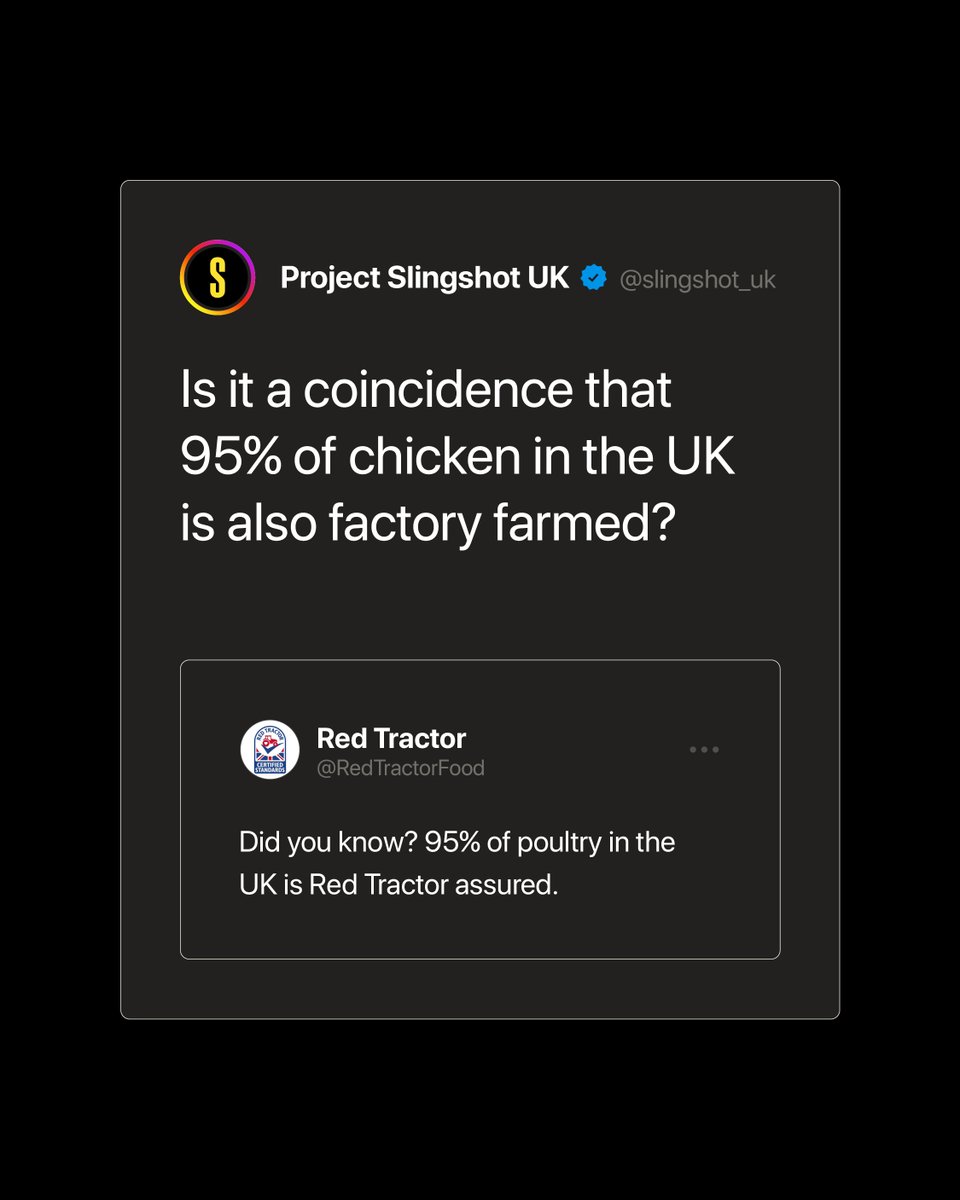 slingshot_uk_'s tweet photo. Red Tractor: slapping a reassuring sticker on 95% of the problem since 2000.
Visit our Labels Lie page to meet the industry's favourite fig leaf: https://t.co/7r6hiFfRsp
#RedTractor #DontBuyIt #EndFactoryFarming #ProjectSlingshot https://t.co/Doe3d0Qpkm