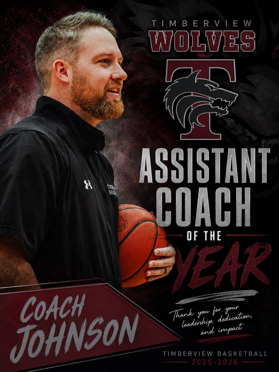 TviewBasketball's tweet photo. Shout out to Coach Johnson for being named the @TimberviewHigh campus Assistant Coach of the Year‼️ https://t.co/FPKF8rrjFD