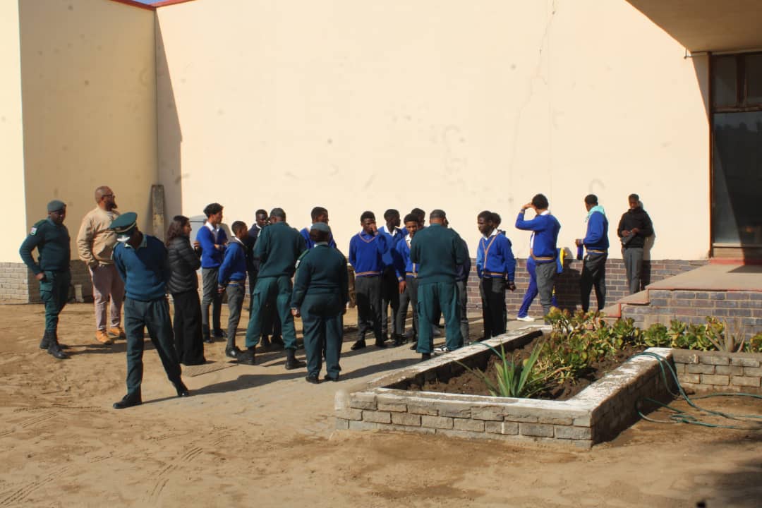 NcsNamibia's tweet photo. On Friday, 20 De Duine Secondary School learners visited the Walvis Bay Correctional Facility with CODAC Director Mrs. Sini Thomas and 2 teachers.

Through tours and conversations with inmates, youth learned the power of smart choices and staying crime-free. https://t.co/SdR84gOOKl