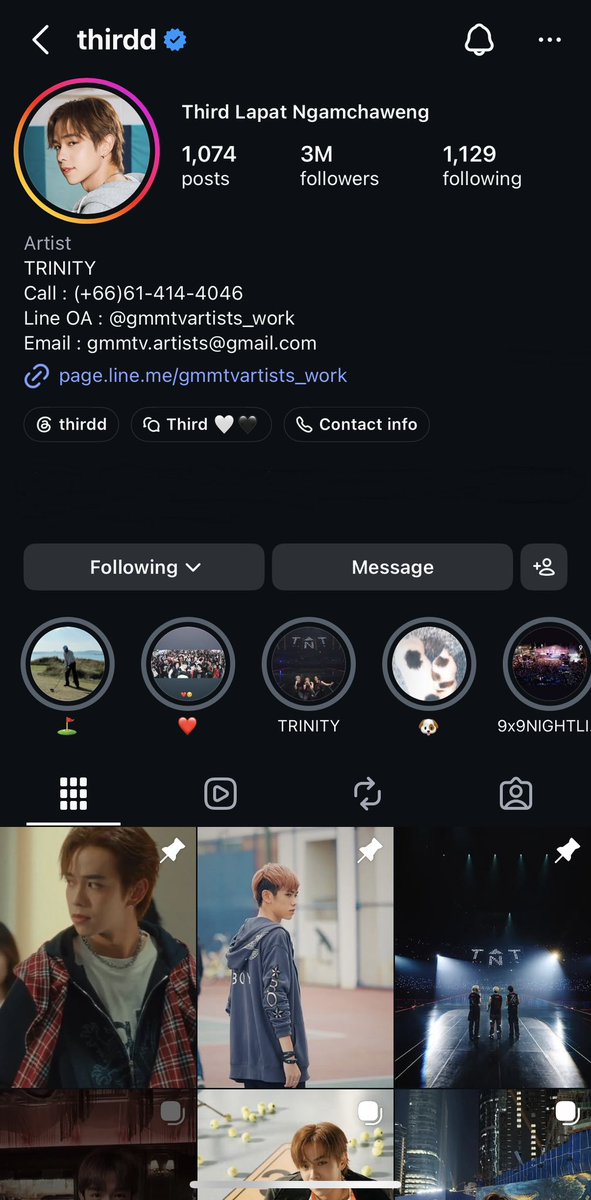 GMMTV's tweet photo. ✨Congrats! @third_n 
 for 3M followers on IG ✨

#ThirdLapat
#GMMTV https://t.co/T5xfg4voZb