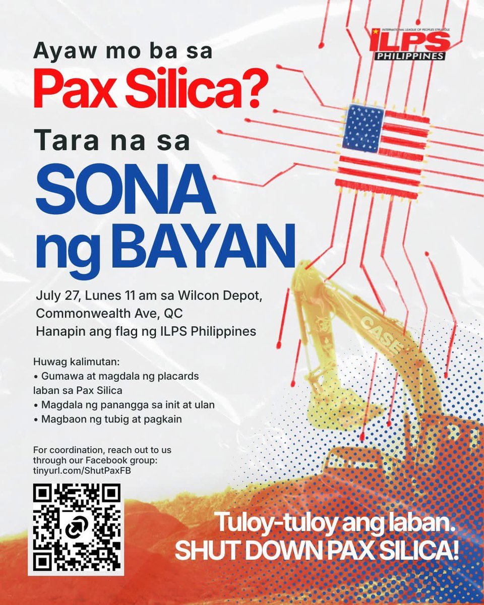 teddycasino's tweet photo. Critical of Pax Silica? Tara! #PeoplesSONA https://t.co/urfks2canU