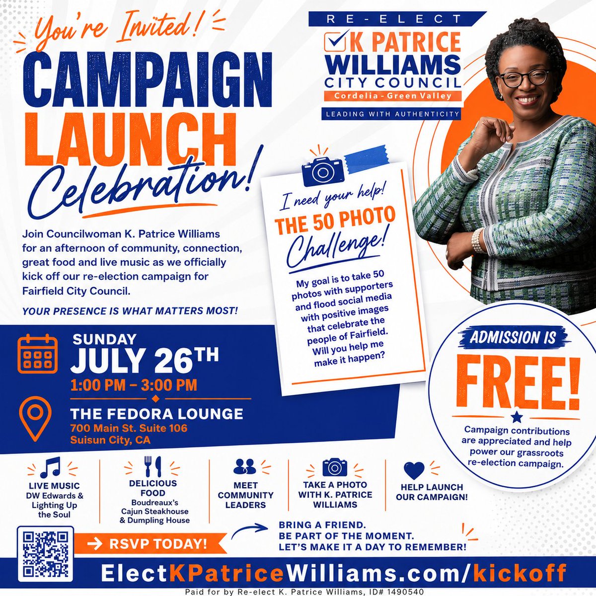 BrandGOV's tweet photo. ✨ Admission is FREE
 ✨ Live Music
 ✨Catered by Boudreaux’s Cajun Steakhouse &amp; Dumpling House

📅 Sunday, July 26
 🕐 1:00–3:00 PM
 📍 The Fedora Lounge 700 Main Street, Suite 106 Suisun City

Please RSVP so we can ensure enough food
https://t.co/vi523oTPVO https://t.co/gAV5v0m2gx