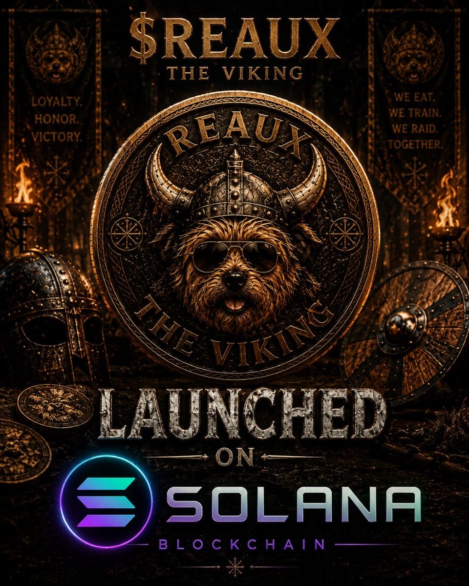 ProjectG43445's tweet photo. THE VIKING HAS LANDED ON SOLANA 🐺🔥
$REAUX is live on the Solana blockchain, and the journey is already underway.

This is more than a token. We're building a strong community, a unique Viking identity, and a story people can be part of.

🛡️ CA: 6TcrGPAiDLJ7zoQUwaB94etVJnFU2Bx9473SvtwDpump

Join the Viking clan. ⚔️
Raid. Create. Earn. Reaux.

#REAUX #Solana #Memecoin #Crypto #Web3 #ReauxTheViking