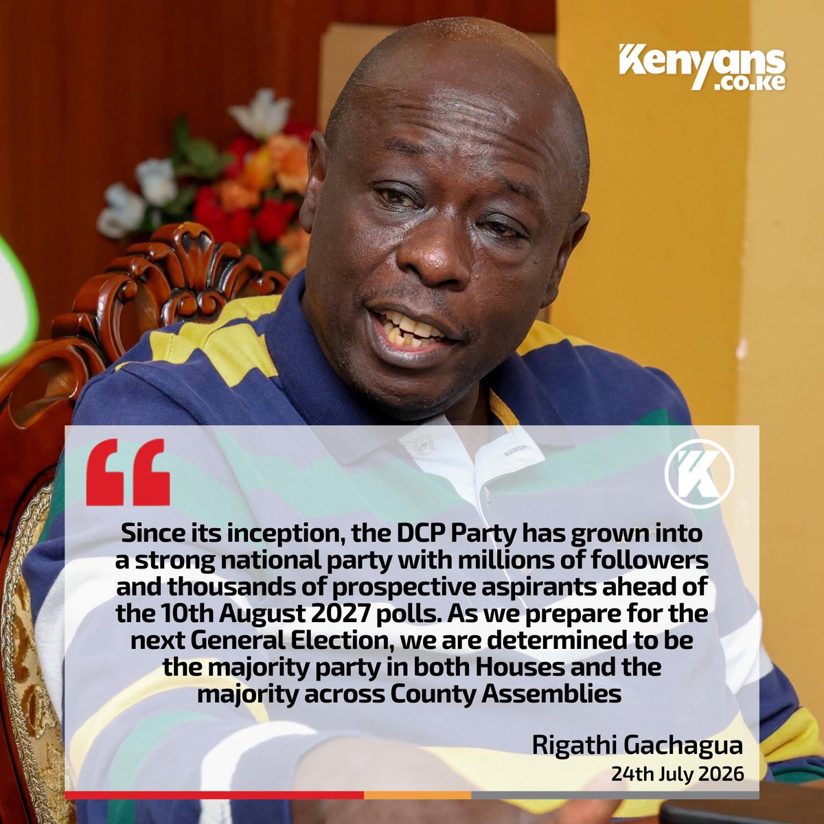 Kenyans's tweet photo. As we prepare for the next General Election, we are determined to be the majority party in both Houses and the majority across County Assemblies - Gachagua https://t.co/4WfbQSRz3a
