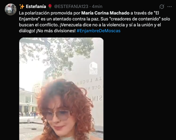 SantiagoRafa11's tweet photo. El chavismo acaba de activar una campaña coordinada de ataques a María Corina Machado en todas las redes sociales. En X, en menos de 5 minutos ya lanzaron más de 100 post simultáneamente.

Pueden verificarlo ustedes mismos usando el buscador. Es una locura ver como salen decenas de mensajes por minuto.

Aquí está la plata de los venezolanos.