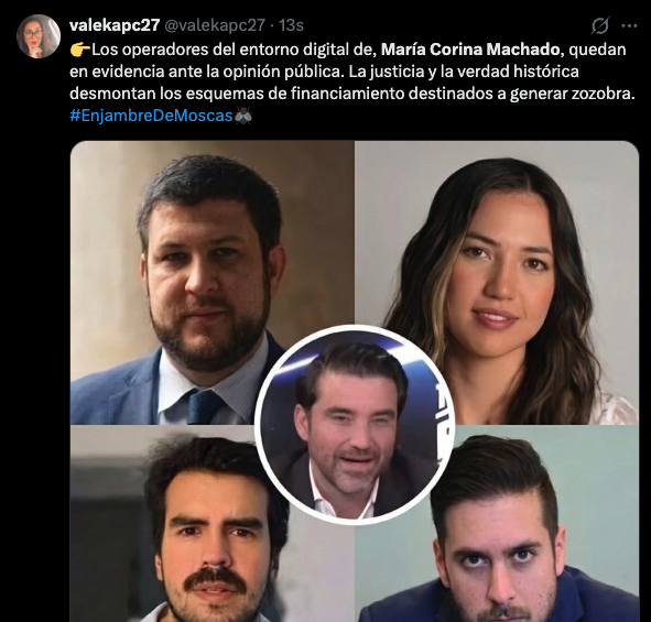 SantiagoRafa11's tweet photo. El chavismo acaba de activar una campaña coordinada de ataques a María Corina Machado en todas las redes sociales. En X, en menos de 5 minutos ya lanzaron más de 100 post simultáneamente.

Pueden verificarlo ustedes mismos usando el buscador. Es una locura ver como salen decenas de mensajes por minuto.

Aquí está la plata de los venezolanos.