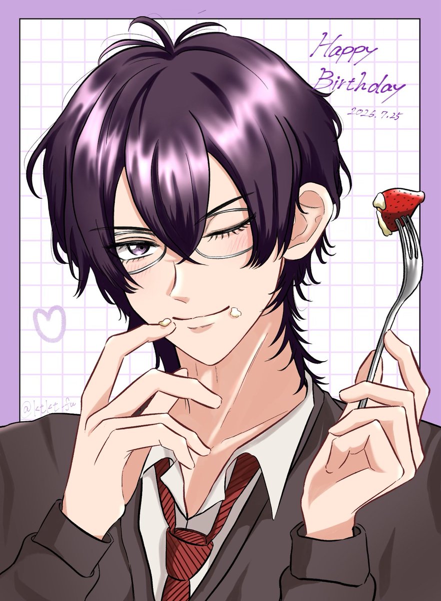 ktkt__fu's tweet photo. 鹿谷先輩お誕生日おめでとうございます💜 https://t.co/90ukZpMzIC