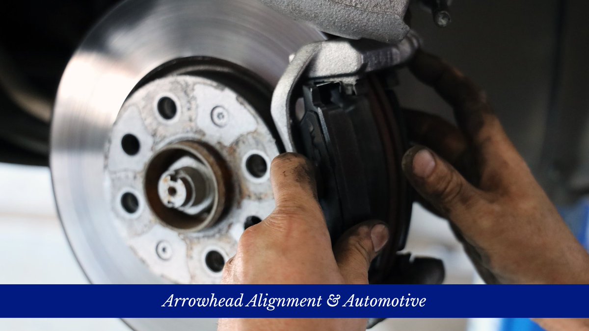 arrowhead_align's tweet photo. Your #brakes are one of the most important safety features on your vehicle. 🚗 If you've noticed squeaking, grinding, or reduced stopping power, it's time for a #brakeinspection. Trust our team to keep you safe with reliable #brakeservice. Schedule your appointment today! https://t.co/L662eTHgyG
