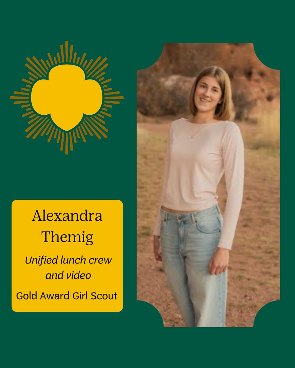 GSColo's tweet photo. Congratulations Alexandra! For her Gold Award project, she created a Lunch Crew at her school that brought together special needs and general education students. "To me, being a Girl Scout means demonstrating leadership and using kindness to change communities that you are in." https://t.co/RQb0D8C6wM
