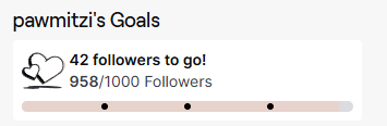 pawmitzi's tweet photo. 42 people until 1000 if anyone would like to follow on twitch 👉👈 https://t.co/sylTl393nG