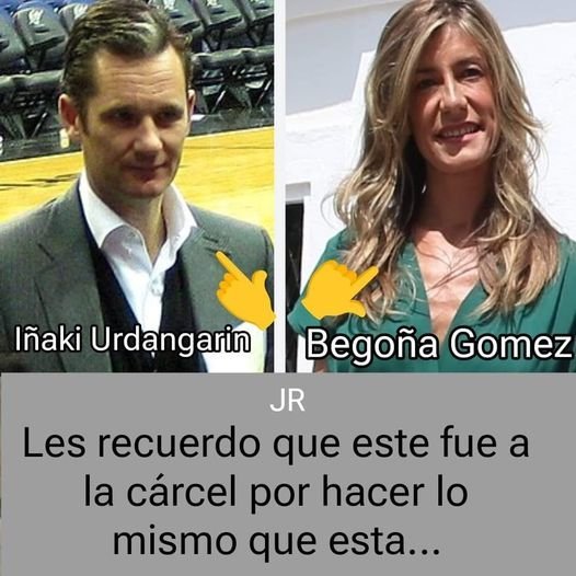 rooiboos69's tweet photo. @LaEtxebarria A Sánchez se le ha caído esto. @sanchezcastejon ademas si Urdangarin e Irene hinieran osado entrar con escolta, ventanas tintadas como los mafiosos y por el garage, habrían ardido las calles porque serían privilegios por ser familia real. Cinismo sin fin y totalmente agotador. https://t.co/5X8T2A1MXd