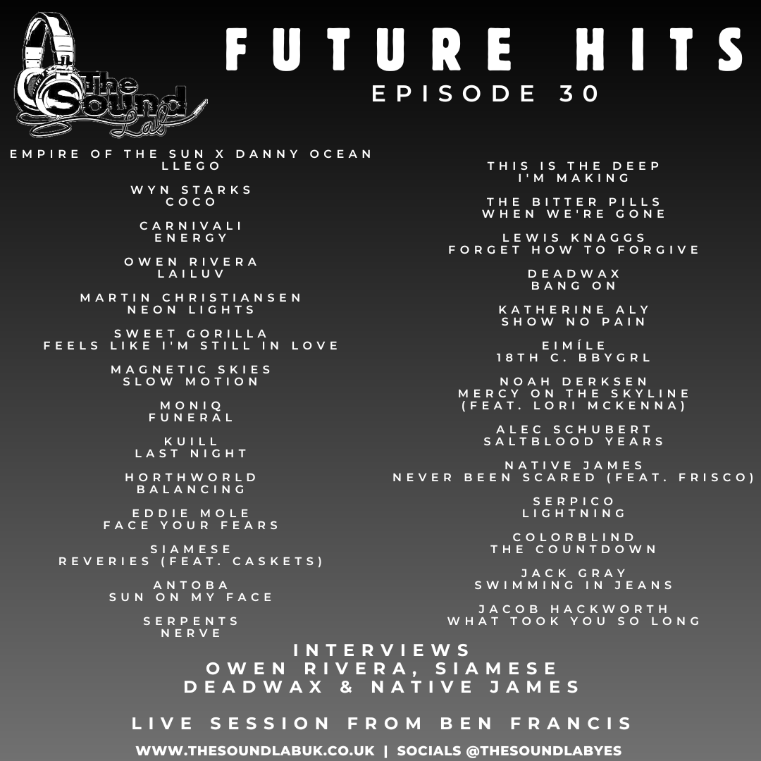 HT_Broadcast's tweet photo. Check out @TheSoundLabYES Future Hits show featuring an interview with Native James https://t.co/P2CqFr3pgT https://t.co/is280rOKGE