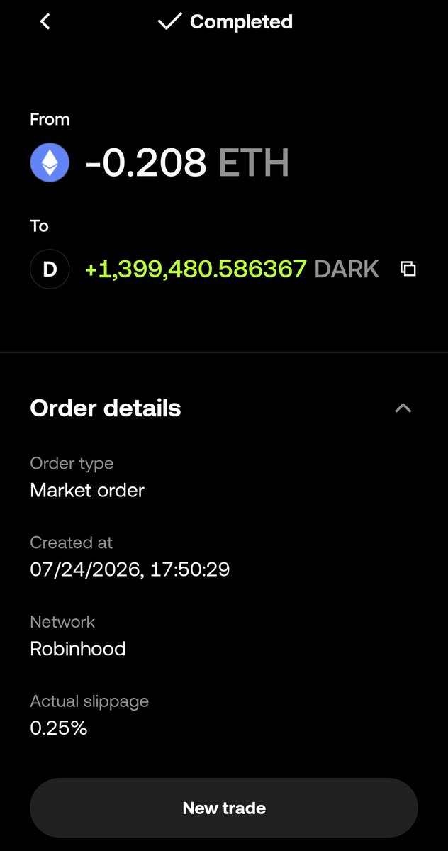 AlphaRaf's tweet photo. I don’t hold $DARK because I’m waiting for someone else to create the hype.

I hold it because Dark Arena already gives the token a reason to exist. You can enter the game, build your deck, compete, earn and become part of an ecosystem that is still at the beginning of its journey.

Most people only notice projects after the numbers explode. I would rather support the builders while the foundation is still being laid.

Robinhood Chain brings new infrastructure, new users and a much bigger stage. Dark Arena brings the product, the gameplay and a community willing to grow with it.

My conviction is simple:

Real game. Real utility. Real community.

I’m not here for one green candle. I’m here to see how far this arena can go.

@PlayDarkArena $DARK #Robinhood #RobinhoodChain 
Entry completed ✅