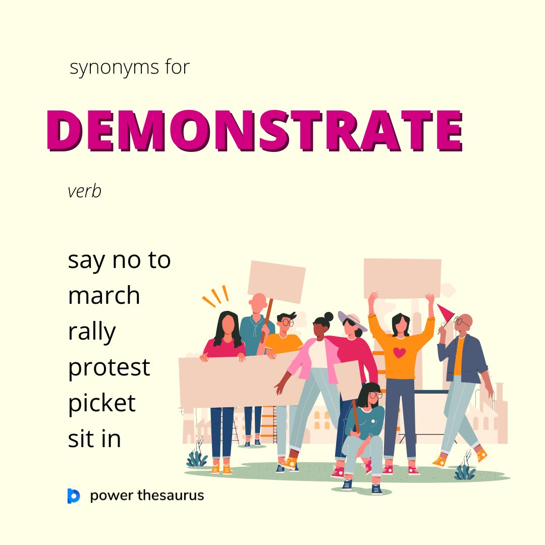 PowerThesaurus's tweet photo. https://t.co/9bQTctGlBW

If people say someone "demonstrates" something, they mean that the person shows or proves it.

E.g. "The teacher demonstrated how the experiment worked."

#synonym #thesaurus #learnenglish #ielts https://t.co/AP67KKirgK