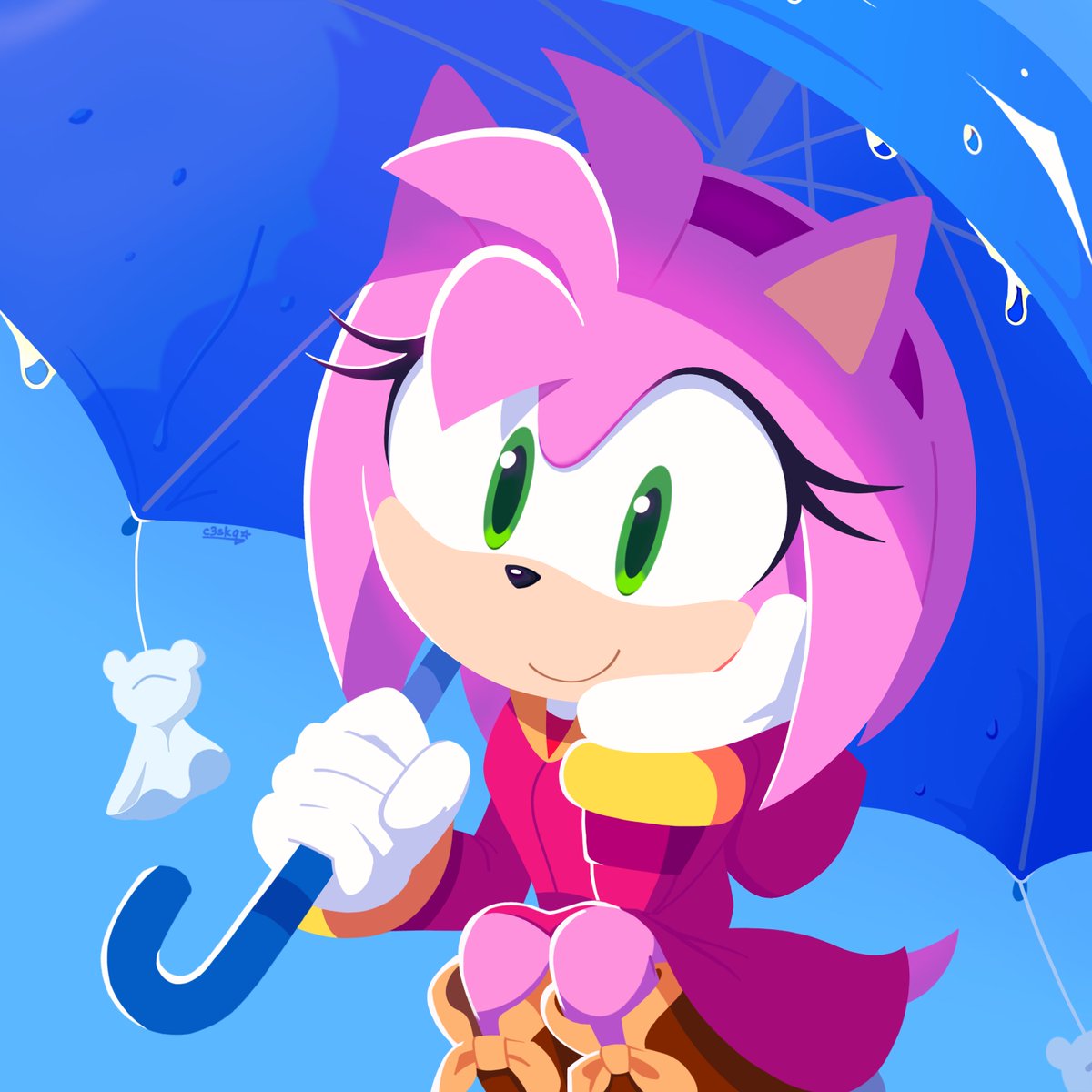 c3skqx's tweet photo. redraw i made last year teehee #amyrose #sonicthehedgehog https://t.co/NVax6ikLzD