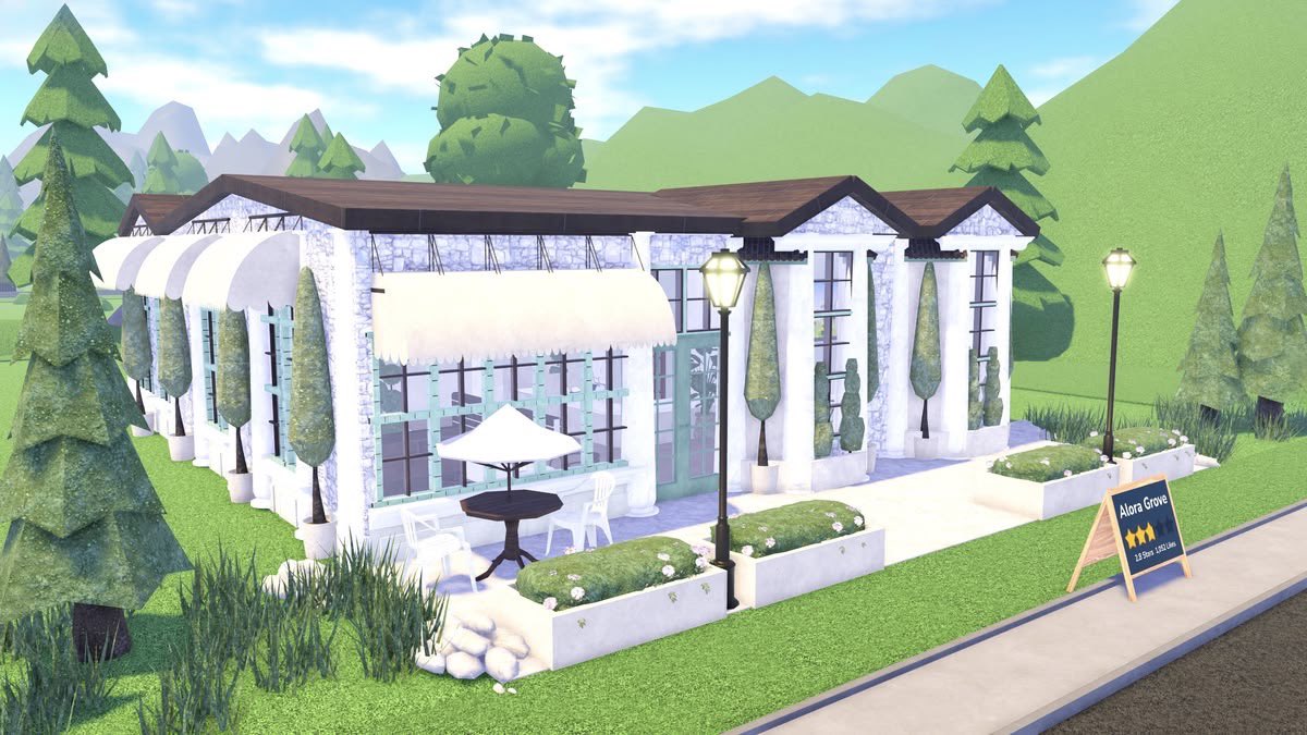 FULMOONSS's tweet photo. My Alora grove restaurant is now available to buy on rt3!! 🥹 head over to construction craig to own this beauty 

#restauranttycoon3 #roblox https://t.co/I93TMDtFjr