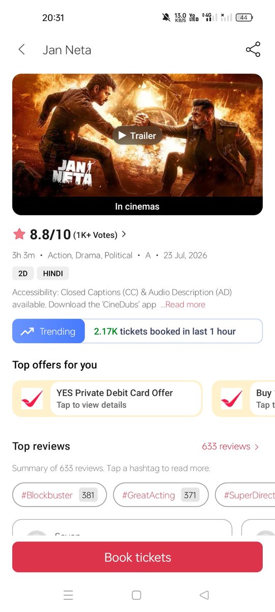 iAkshayRPillai's tweet photo. Weekend blast begins. 33.76K tickets sold in last hour. All this for an HD leaked remake film😭Undoubtedly the Biggest Super⭐ Tamil cinema has produced since MGR &amp; man with biggest stardom in Indian cinema, could've ruled Tamil cinema for another decade🔥@actorvijay #JanaNayagan https://t.co/UshEsOB8zO