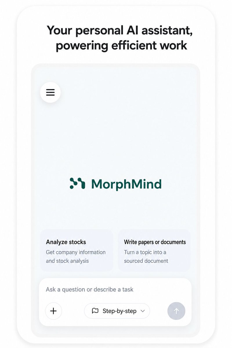 MorphMind__AI's tweet photo. MorphMind is now available on the Apple App Store.
https://t.co/5703lrRRHT
With MorphMind, you can:
✔️ Create specialized AI agents for different fields
✔️ Break down complex tasks and review each execution step
✔️ Build and adjust your own workflows
✔️ Generate reports, documents, and presentations
✔️ Review, edit, and confirm AI-generated outputs
We believe AI should do more than simply deliver results. The entire process should also be transparent, controllable, and easy to understand.

#MorphMind #AI4S #AITools #ResearchTools #ProductivityTools #AIAgents #AppDiscovery