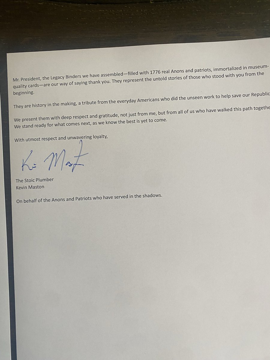 thestoicplumber's tweet photo. Please read this letter I wrote to president Trump

Then read what he wrote back

Reconcile the two

Q is real and confirmed yet again. https://t.co/E1KasAjoVZ
