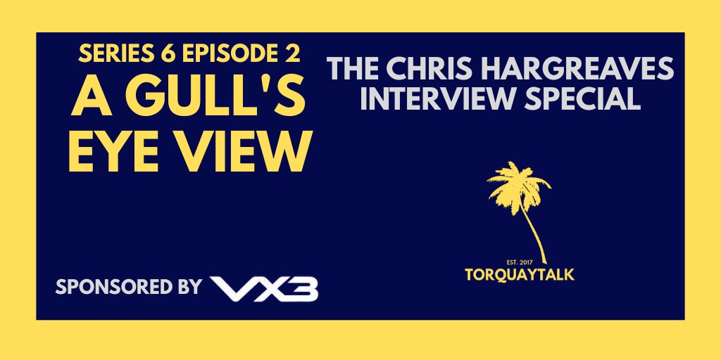TORQUAYTALK's tweet photo. THE CHRIS HARGREAVES INTERVIEW SPECIAL | A GULL'S EYE VIEW | S6 EP2 | SPONSORED BY @VX3apparel | #TUFC

Huge thank you to @CHargreaves1 for joining us to discuss his career &amp; time at Torquay United as both captain &amp; manager. 

https://t.co/g1bR7rAm8F https://t.co/Lgm3lpvJNP